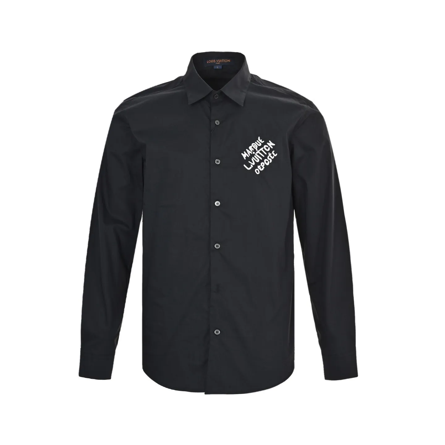 Louis Vuitton 25ss Embroidered Letter Logo Shirt